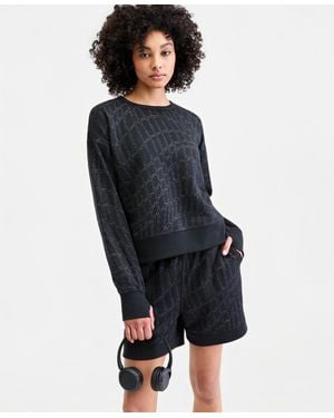 ID Ideology Quilted Reversible Crewneck Sweatshirt - Blue
