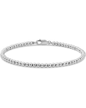 DEVATA 3mm Beaded Ball Chain Bracelet - White