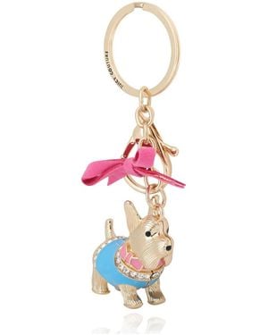 Juicy Couture Crystal Scottie Dog Keychain - Pink