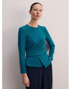 The Fold Malone Woven Top - Blue