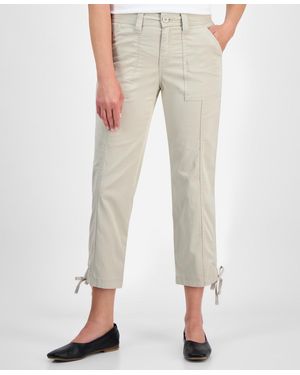Style & Co. Mid Rise Tie-hem Ankle Pants - Natural