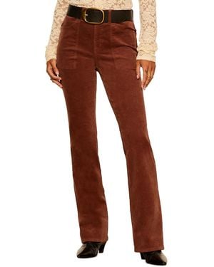Sanctuary Petite Play Date High-waist Bootcut Corduroy Pants - Brown