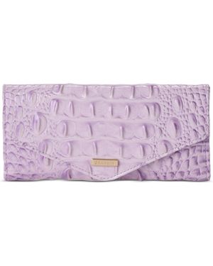 Brahmin Veronica Melbourne Embossed Leather Wallet - Purple