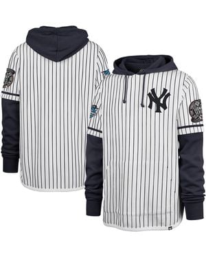 '47 New York Yankees 2000 World Series Winning Stripes Shortstop Pullover Hoodie - Blue