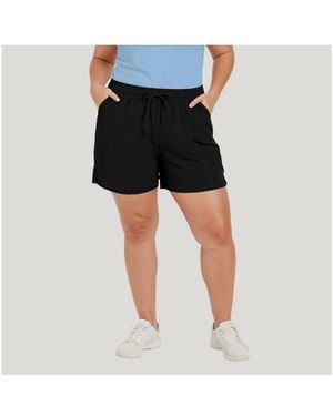Calypsa Plus Size 4" Board Shorts - Black