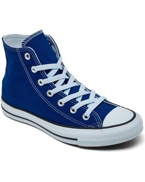 Converse Chuck Taylor All Star Color Plus High Top Sneakers From Finish Line - Blue