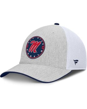 Fanatics Heather Gray/white Ole Miss Rebels trigger Flex Hat - Multicolor