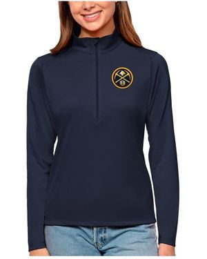 Antigua Denver nuggets Tribute Half-zip Sweatshirt - Blue