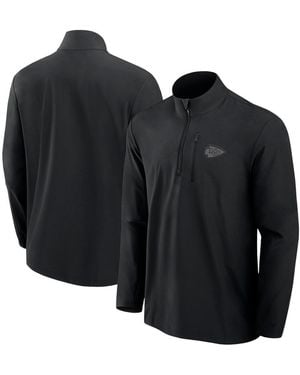 Fanatics Kansas City Chiefs Front Office Woven Quarter-zip Jacket - Black