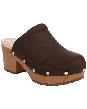 Dr. Scholls Classic Joy Slip-on Mule Clogs - Brown