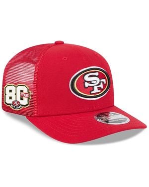 KTZ San Francisco 49ers 80th Anniversary Side Patch 9seventy Trucker Adjustable Hat - Red