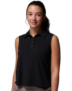 Columbia Sleeveless Stretch Polo Top - Black
