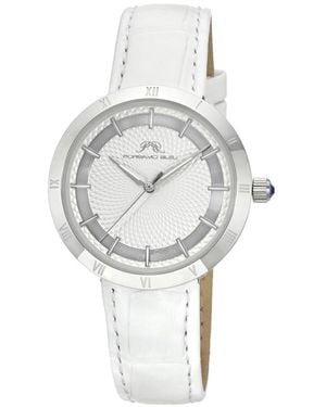 Porsamo Bleu Monroe Genuine Leather Silver Tone And Watch 1491bmol - Gray