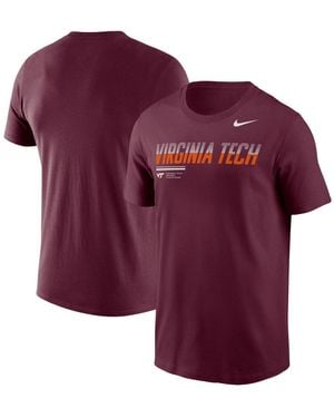 Nike Virginia Tech Hokies 2026 Sideline Wordmark Legend Dri-fit T-shirt - Purple