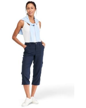 Style & Co. Linen-blend Cargo Capris - Blue