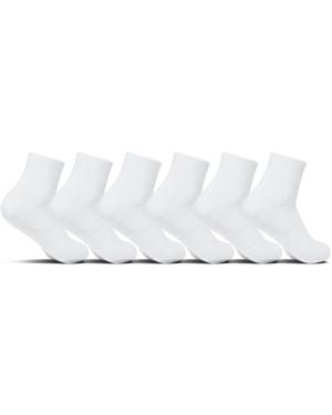 Sof Sole 6-pack Quarter Socks From Finish Line - White
