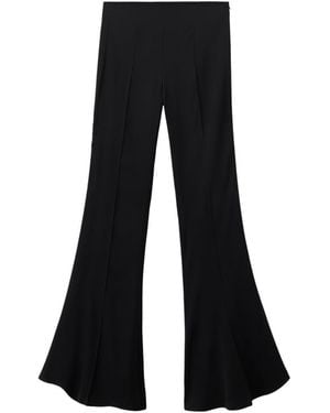 Mango Low-rise Flared Pants - Black
