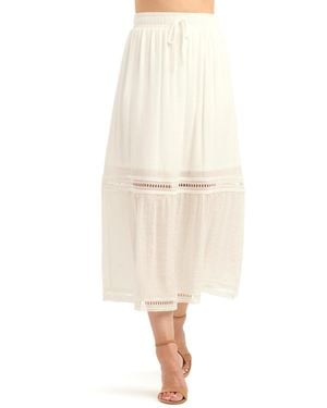 Bcx Gauzy Textured Pull-on Maxi Skirt - White