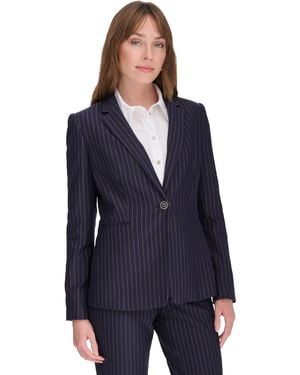 Tommy Hilfiger Pinstripe Slim-fit Single-button Blazer - Blue