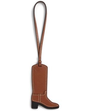 Ralph Lauren Leather Boot Bag Charm - Brown