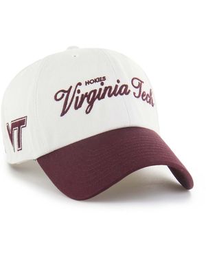 '47 White Virginia Tech Hokies Contemporary Basics Foundation Clean Up Adjustable Hat - Purple