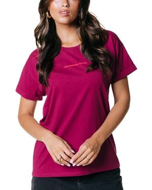 Colourful Rebel Uni Logo Boxy Tee - Red