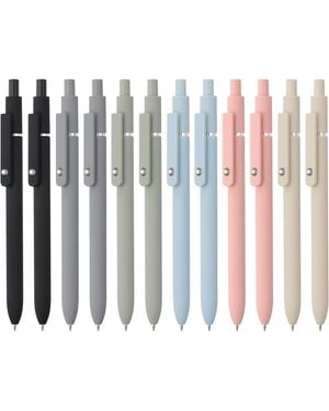 Gnuadz Cute Retractable Gel Pens 0.5mm Quick Dry Smooth Writing - White