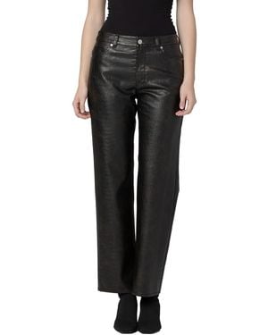 Blank NYC Crocodile-embossed Mid-rise Straight-leg Pants - Black