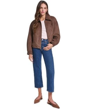 Levi's Western Yoke Bubble Hem Collared Jacket - Blue