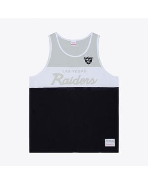 Mitchell & Ness Black/silver Las Vegas Raiders Head Coach Tank Top - White