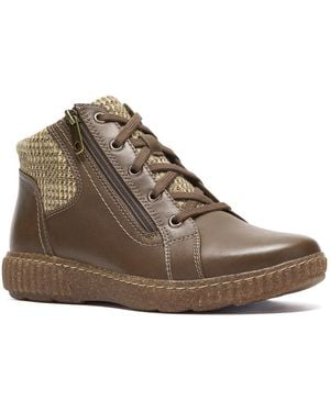 Clarks Caroline Fiana Round Toe Booties - Brown