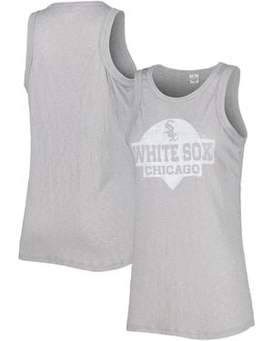 Soft As A Grape Chicago White Sox Tri-blend Tank Top - Gray