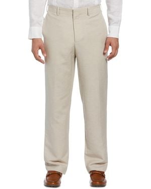 Cubavera Linen Blend Flat Front Pant - Natural
