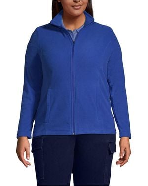 Lands' End Plus Size Thermacheck 100 Fleece Jacket - Blue