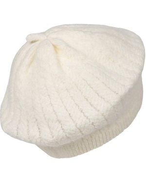 Ralph Lauren Herringbone Knit Beret Hat - Natural