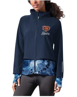 MSX by Michael Strahan Chicago Bears Grace Raglan Full-zip Running Jacket - Blue