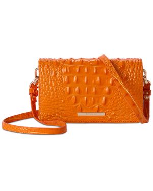 Brahmin Minuette Melbourne Mini Leather Crossbody Bag - Orange