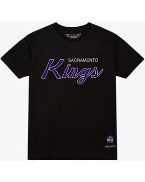 Mitchell & Ness Sacramento Kings Wordmark T-shirt - Black