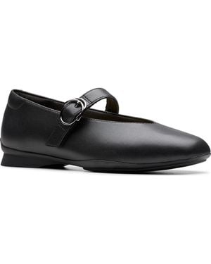 Clarks Jazmynn Iris Square Toe Mary Jane Flats - Black