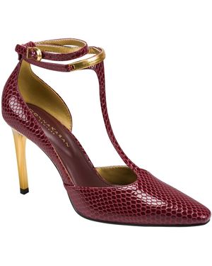 Donna Karan Samuel T-strap Pumps - Red
