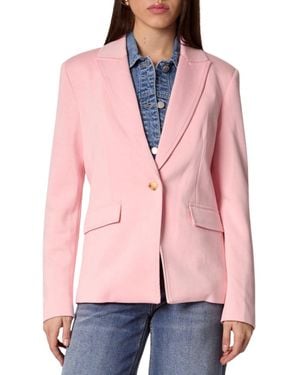 Blue Revival Removable Denim Insert Helen Blazer - Pink