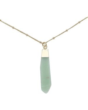 charged Stone Pendant Necklace - White