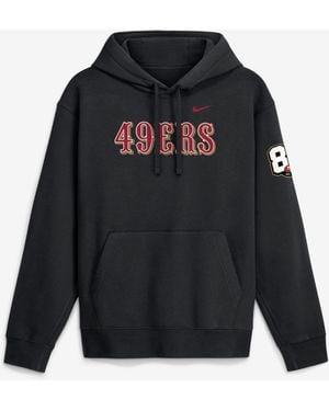 Nike San Francisco 49ers 80th Anniversary Goal Line Club Fleece Hoodie - Black