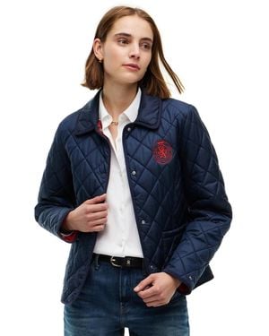 Tommy Hilfiger Crest Quilted Barn Jacket - Blue