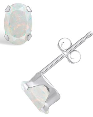 Macy's Gemstone Stud Earrings - White