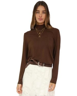 Belle & Bloom Easy Love Long Sleeve Top - Brown
