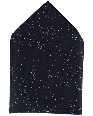 Trafalgar Mystere Metallic Star Light 12 X 12 Silk Pocket Square - Blue