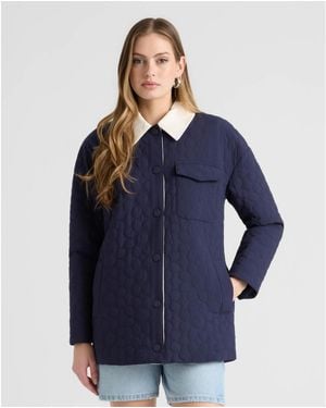 NVLT Daisy Quilted Puffer Jacket - Blue