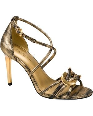 Donna Karan Sarah Strappy Dress Sandals - Metallic