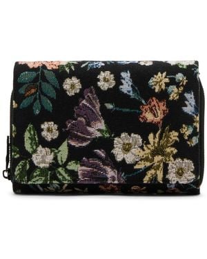 Betsey Johnson Tapestry Small Crossbody Handbag - Black